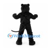 Panther Mascot Costume in Black with Large Paws and Long Tail