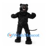 Panther Mascot Costume in Black with Large Paws and Long Tail