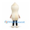 Peanut Mascot Costume in Cream with Black Leggings