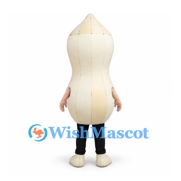 Peanut Mascot Costume in Cream with Black Leggings