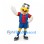 Eagle Mascot Costume in White with Blue and Red Sports Uniform and Eyelashes