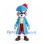 Cat Mascot Costume in Gray with Blue Pirate Coat and Red Feathered Hat