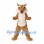 Lynx Mascot Costume in Tan with White Belly and Ear Tufts