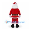 Santa Claus Mascot Costume in Red Suit with White Beard and Gold Belt