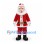 Santa Claus Mascot Costume in Red Suit with White Beard and Gold Belt