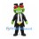 Fly Mascot Costume in Green with Black Suit Tie and Gray Wings
