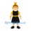 Spartan Mascot Costume in Black and Gold with Crested Helmet