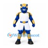 Horse Mascot Costume in Blue and Gold with White Egyptian Style Outfit