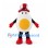 Egg Mascot Costume in White with Yellow Center and Red Striped Top Hat