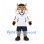 Lynx Mascot Costume in Tan with White Sports Shirt Black Shorts and Cap