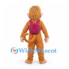 Monkey Mascot Costume in Tan with Pink Backpack and Long Tail
