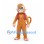 Monkey Mascot Costume in Tan with Pink Backpack and Long Tail