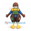 Vulture Mascot Costume in Brown with Aviator Hat and Hiking Backpack