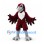 Bird Mascot Costume in Burgundy with White Chest and Gray Feet