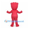 Flower Character Mascot Costume in Red with Scalloped Head