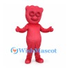 Flower Character Mascot Costume in Red with Scalloped Head
