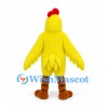 Chicken Mascot Costume in Yellow with Red Comb and Brown Feet