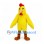 Chicken Mascot Costume in Yellow with Red Comb and Brown Feet