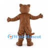 Mouse Mascot Costume in Brown with White Belly and Pink Ears