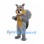 Squirrel Mascot Costume in Gray with Tan Belly and Large Shaggy Tail