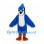 Blue Jay Mascot Costume in Blue with White Face and Orange Feet