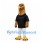 Eagle Mascot Costume in Brown with Long Neck Black Shirt and White Shorts