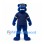 Hippo Mascot Costume in Navy with Matching Sports Jersey