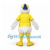 Eagle Mascot Costume in White with Yellow Polo Shirt Shorts and Cap