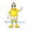 Eagle Mascot Costume in White with Yellow Polo Shirt Shorts and Cap