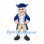 Patriot Mascot Costume in Blue and Cream with Gray Wig and Tricorn Hat