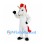Unicorn Mascot Costume in White with Red Mane and Gold Horn