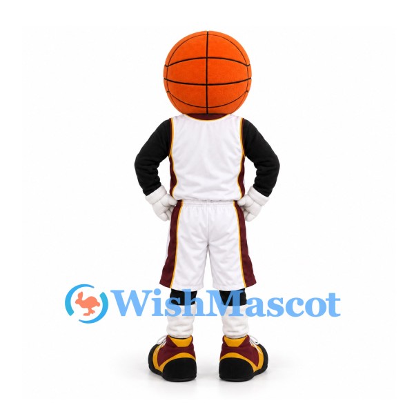 Basketball Mascot Costume with White Sports Uniform
