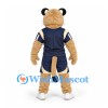 Cougar Mascot Costume with Navy Sports Shirt and Shorts
