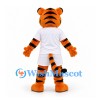 Tiger Mascot Costume with White Sports Shirt and Shorts
