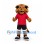 Wildcat Mascot Costume in Brown with Red Sports Shirt