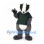 Badger Mascot Costume in Gray with Dark Green Shirt