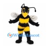 Bee Mascot Costume with Black and Yellow Stripes and White Wings
