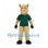 Horse Mascot Costume in Tan with Green Shirt and Beige Pants