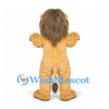 Lion Mascot Costume in Tan with Long Brown Mane