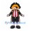Pirate Mascot Costume with Black Hat and Gold Trimmed Coat
