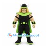 Viking Mascot Costume with Green Cape and Winged Helmet