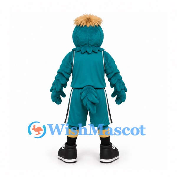 Bird Mascot Costume in Teal with Matching Sports Uniform