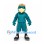Bird Mascot Costume in Teal with Matching Sports Uniform