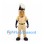 Marching Band Mascot Costume with Plumed Hat and Beige Uniform