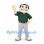 Baseball Player Mascot Costume with Green Shirt and White Cap