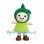 Tree Character Mascot Costume with Green Hood and Lime Dress
