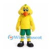Yellow Bird Mascot Costume with Green Sports Shorts