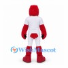 Red Bird Mascot Costume with White Sports Uniform