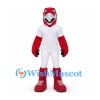 Red Bird Mascot Costume with White Sports Uniform