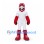 Red Bird Mascot Costume with White Sports Uniform